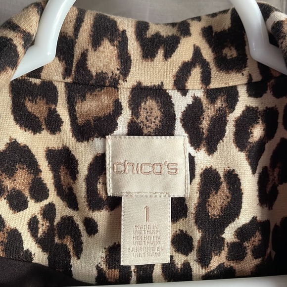 Chico’s cheetah print zippered coat - Picture 4 of 5